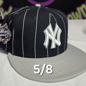 New Era 7 5/8 - Pinstripe New York Yankees